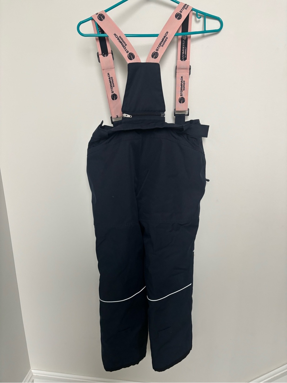 Stormpack Sunice Navy SNOWPANTS with Pink Trim Label, size 10